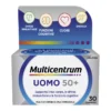 Multicentrum Uomo 50+ Integratore Alimentare Multivitaminico Vitamina D3 C B Zinco Magnesio 30 Compresse