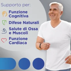 Multicentrum Uomo 50+ Integratore Alimentare Multivitaminico Vitamina D3 C B Zinco Magnesio 60 Compresse