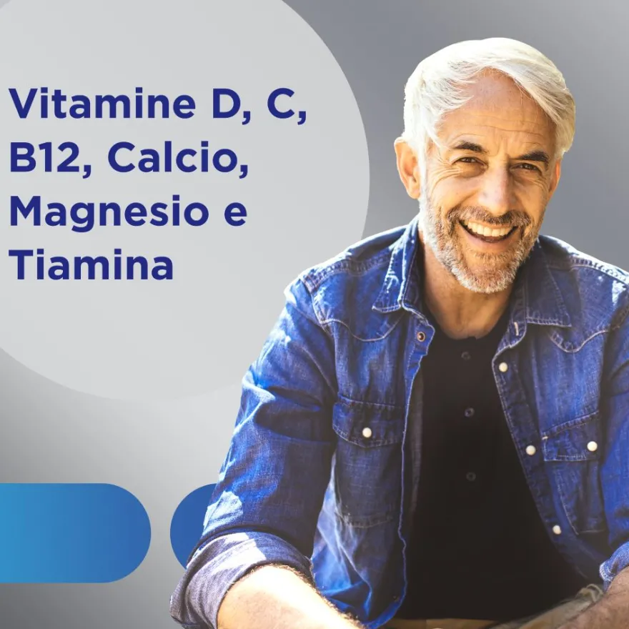 Multicentrum Uomo 50+ Integratore Alimentare Multivitaminico Vitamina D3 C B Zinco Magnesio 60 Compresse