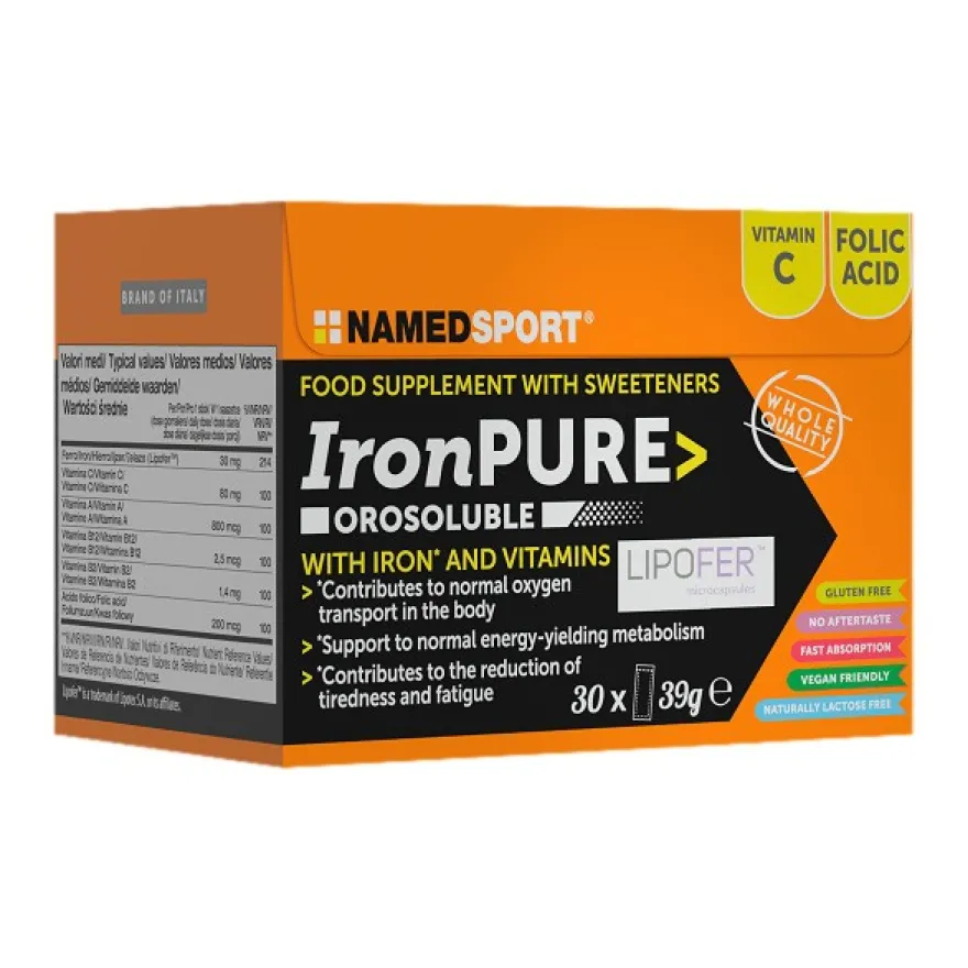 Named Sport Ironpure Orosolubile Integratore Ferro 30 Bustine