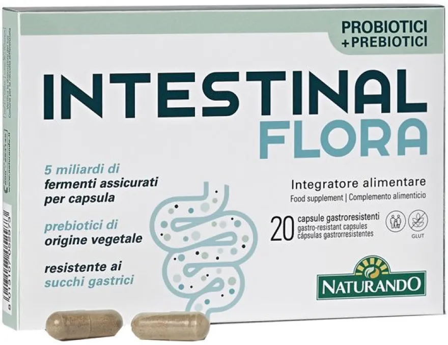 Naturando Intestinal Flora Integratore Fermenti Lattici 20 Capsule