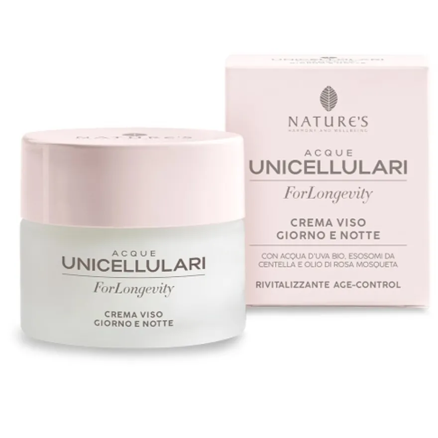 Nature's Acque Unicellulari Forlongevity Crema Viso Giorno E Notte Age Control 50ml
