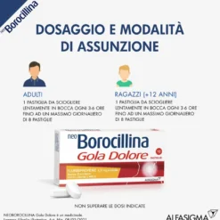 Neoborocillina Gola Dolore Gusto Miele Limone Senza Zucchero 16 Pastiglie