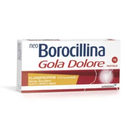 Neoborocillina Gola Dolore Gusto Miele Limone Senza Zucchero 16 Pastiglie