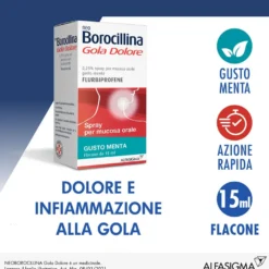 Neoborocillina Gola Dolore Spray Mal Di Gola Menta 15ml