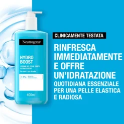 Neutrogena Hydro Boost Crema Corpo Idratante Fluida Gel Acido Ialuronico 400ml
