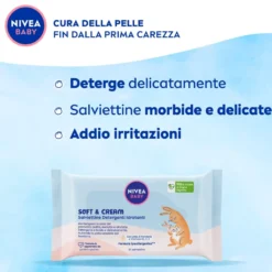 Nivea Baby Salviettine Detergenti Idratanti Soft And Cream 57 Pezzi