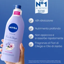 Nivea Body Crema Corpo Fiori Di Ciliegio Olio Jojoba 400ml