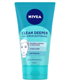 Nivea Clean Deeper Gel Scrub Viso Quotidiano Esfoliante Pelle Grassa 150ml