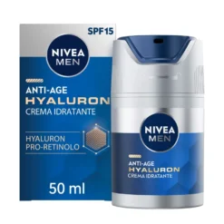 Nivea Men Anti-age Hyaluron Crema Viso Idratante Fp15 Pelli Mature 50ml
