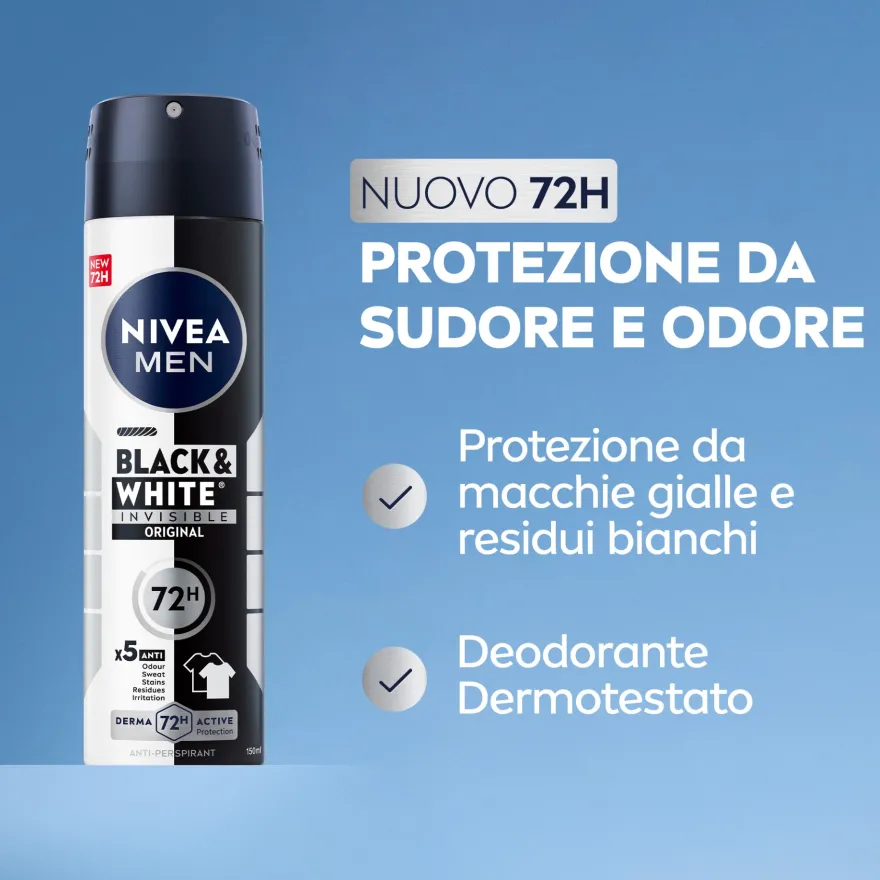 Nivea Men Black And White Invisible Original Spray 150ml