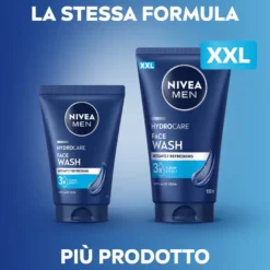Nivea Men Hydrocare Gel Detergente Viso Uomo Xxl 150ml