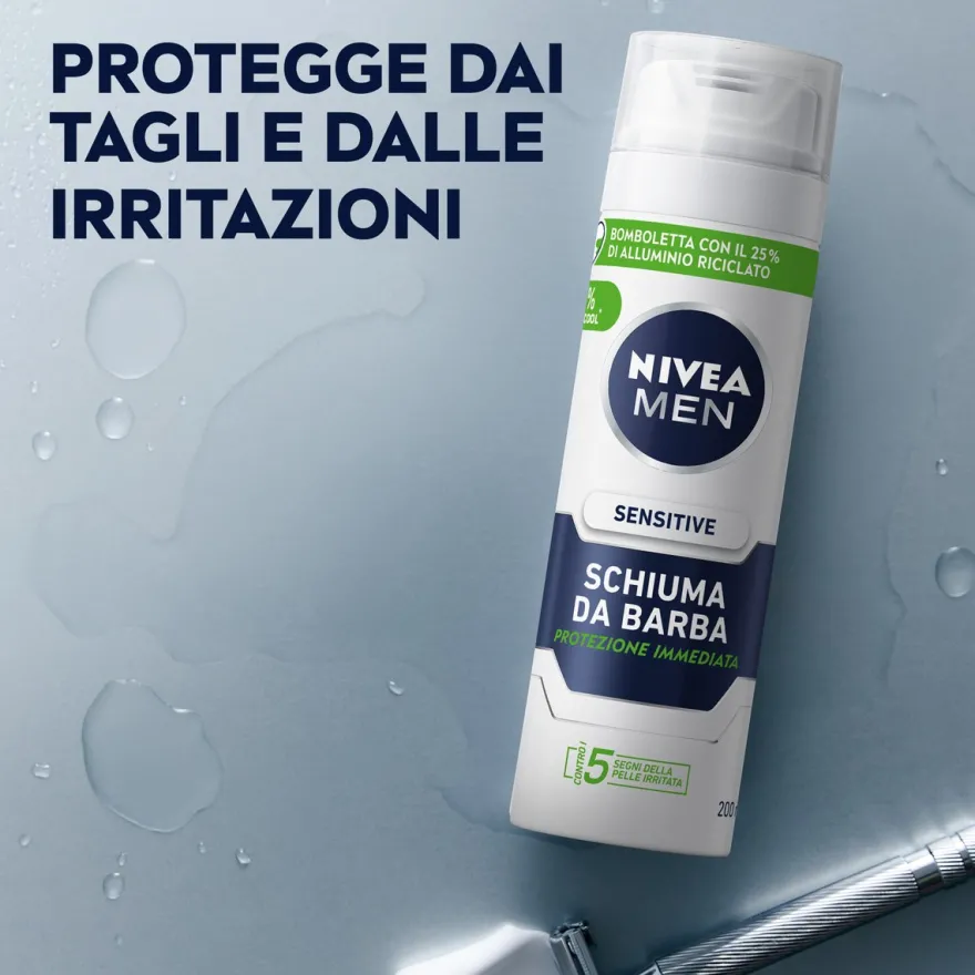 Nivea Men Sensitive Schiuma Da Barba Pelle Sensibile 200ml