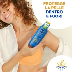 Nivea Sun Latte Solare Protect & Hydrate Fp50+ Formato Viaggio 100ml
