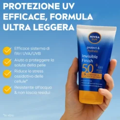 Nivea Sun Protect E Hydratate Invisibile Finish Spf50+ Crema Solare 150ml