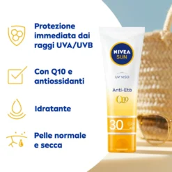 Nivea Sun Uv Viso Anti-età Fp30 Crema Solare Con Coenzima Q10 50ml
