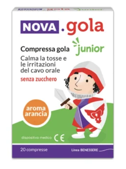 Novagola Junior Arancia 20 Compresse Senza Zucchero