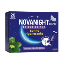 Novanight Tripla Azione Bustine Con Melatonina Per Dormire, Magnesio, Griffonia, 20 Bustine Orosolubili