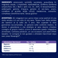 Novanight Tripla Azione Bustine Con Melatonina Per Dormire, Magnesio, Griffonia, 20 Bustine Orosolubili