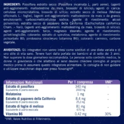 Novanight Tripla Azione con Melissa e Melatonina bipacco 2x60 compresse