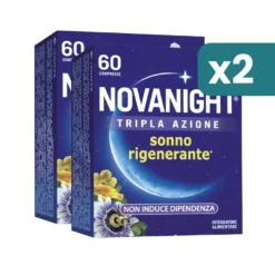 Novanight Tripla Azione con Melissa e Melatonina bipacco 2x60 compresse
