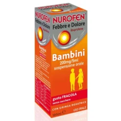 Nurofen Febbre E Dolore Sospensione Orale 200mg/5ml Fragola Senza Zucchero Con Siringa Dosatrice 100ml
