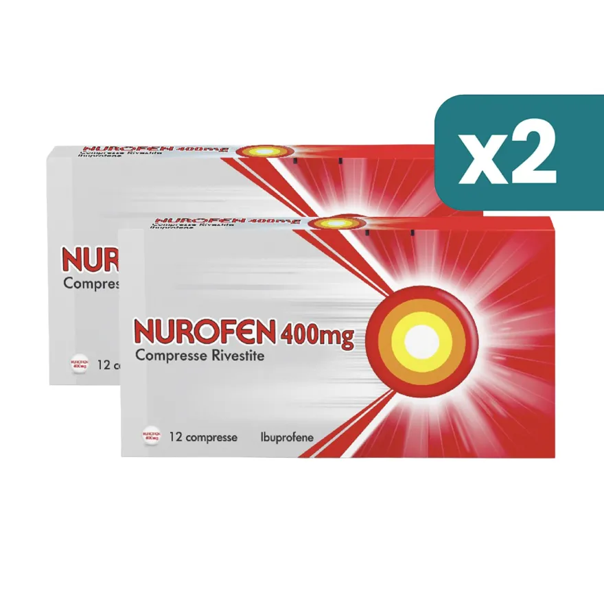 Nurofen Ibuprofene 400mg antidolorifico bipacco 2x12 compresse