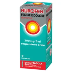 Nurofen 200mg/5ml Sospensione Orale Bambini Gusto Fragola Senza Zucchero Con Siringa 100ml