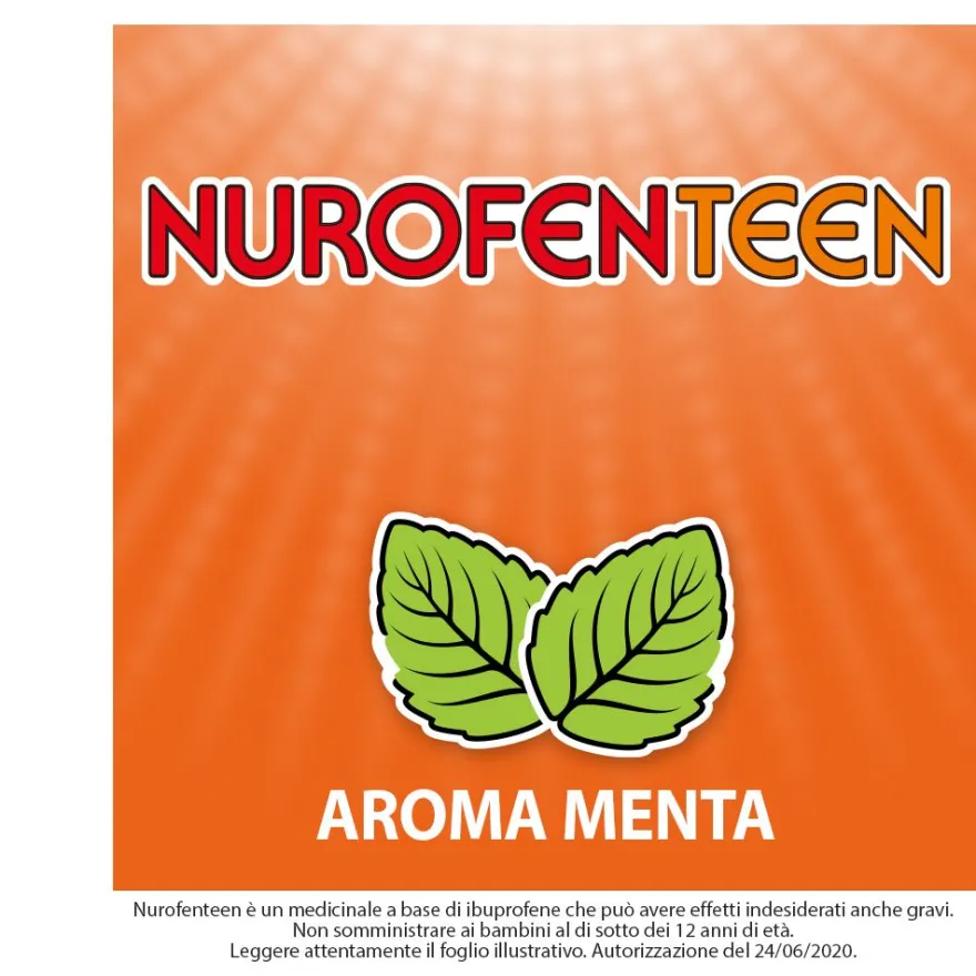 Nurofenteen Ibuprofene 200mg Aroma Menta 12 Compresse Orodispersibili