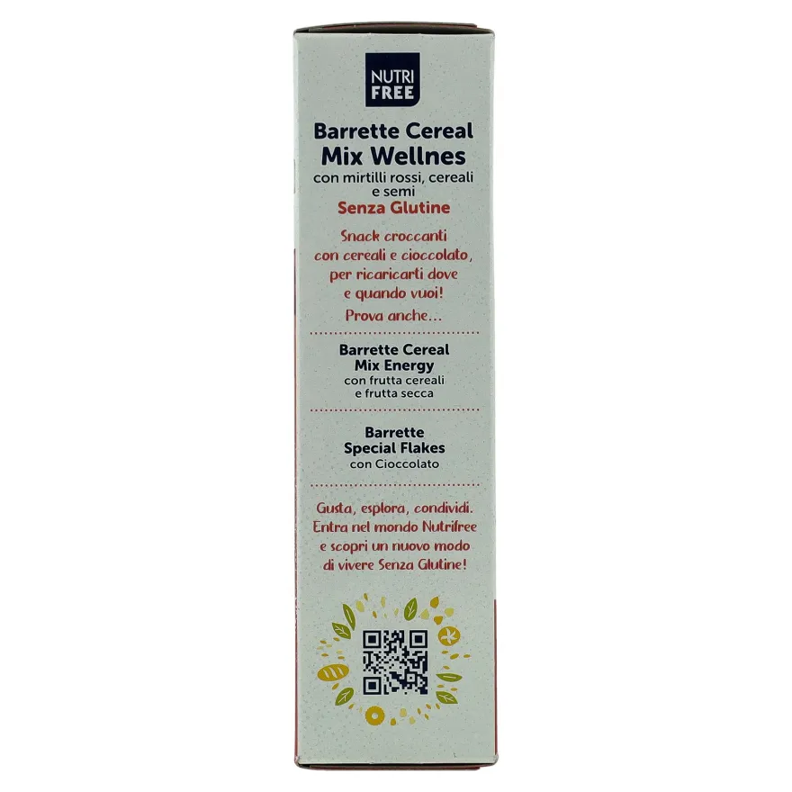 Nutrifree Barrette Cereal Mix Wellness Senza Glutine 5 Porzioni