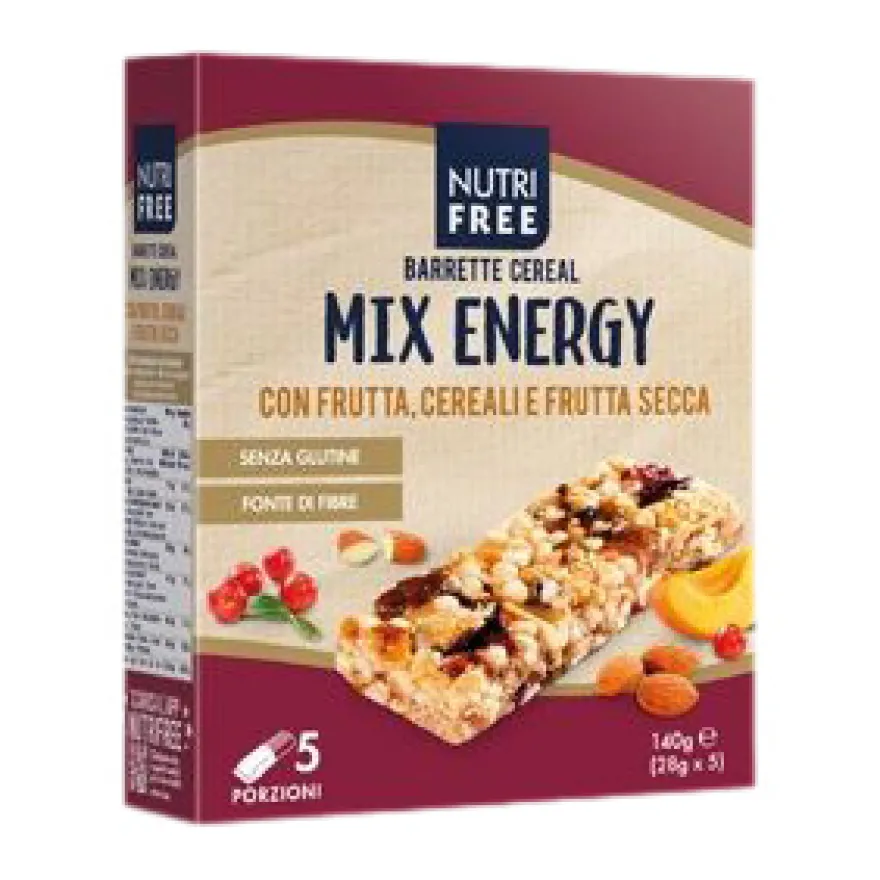 Nutrifree Barrette Cereal Mix Energy Senza Glutine 5 Porzioni