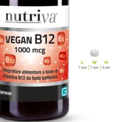 Nutriva Vegan B12 1000 Mcg Integratore Alimentare 60 Compresse