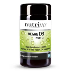 Nutriva Vegan D3 2000 Ui Integratore Ossa 60 Compresse Masticabili