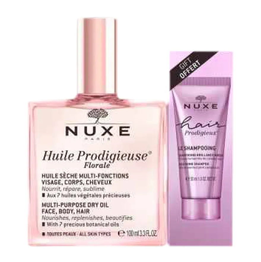 Nuxe Huile Prodigieuse Florale 100ml + Nuxe Hair Prodigieux Shampoo 30ml