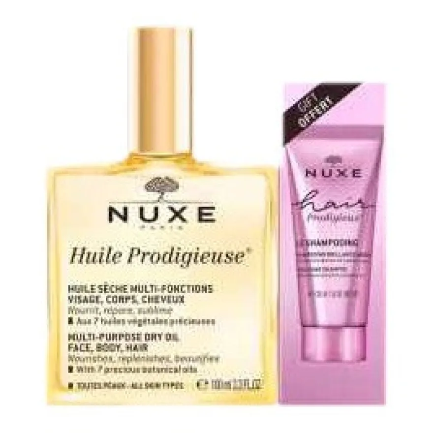 Nuxe Huile Prodigieuse 100ml + Nuxe Hair Prodigieux Shampoo 30ml