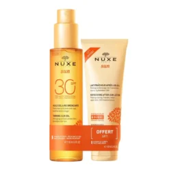 Nuxe Sun Duo Olio Solare Viso E Corpo Spf30 150ml + Latte Doposole Viso E Corpo 100ml