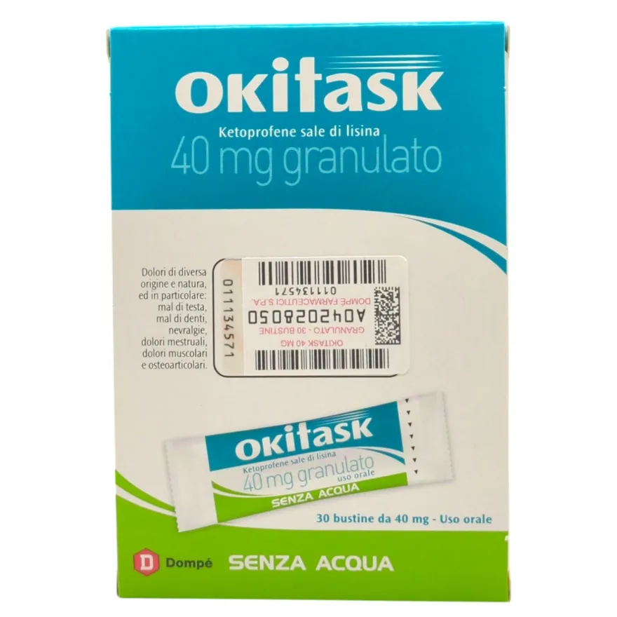 Okitask Ketoprofene Lisina Trattamento Antinfiammatorio 30 Bustine Orosolubili