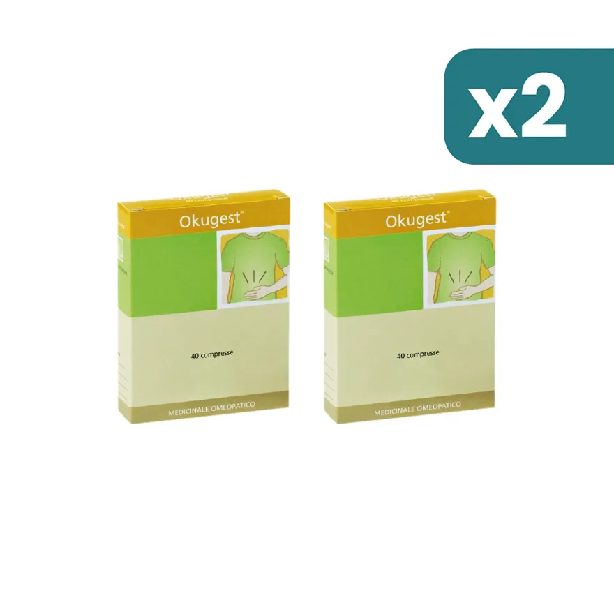 Okugest Medicinale Omeopatico 2 confezioni da 40 Compresse
