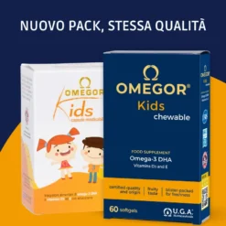 Omegor Kids 2 confezioni da 60 Compresse Masticabili