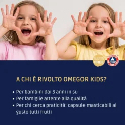 Omegor Kids 2 confezioni da 60 Compresse Masticabili