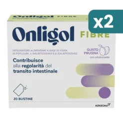 Onligol Fibre Prugna Lassativo 2 confezioni da 20 Bustine