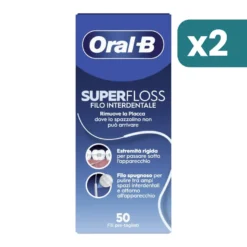 Oral-b Man Superfloss Filo Interdentale Per Apparecchi E Ponti 2 Pezzi