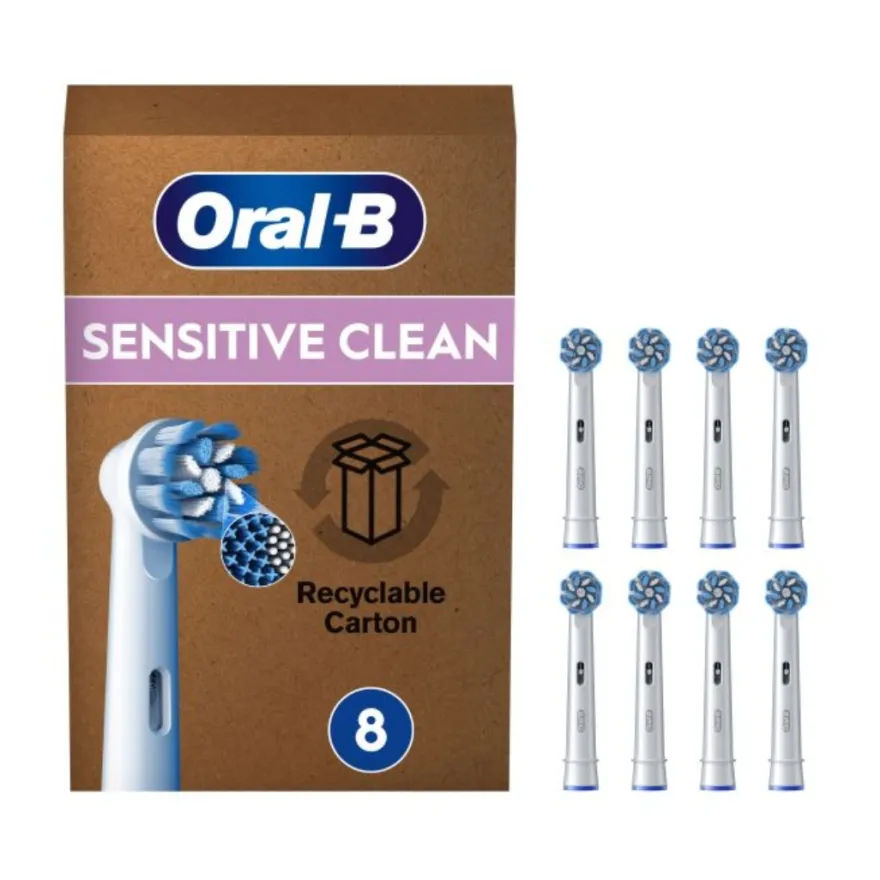 Oral-b Power Refill Eb60 Sensitive Clean Testine Ricambio Spazzolini Elettrici 8 Pezzi