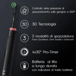 Oral-b Pro 3 Black Spazzolino Elettrico