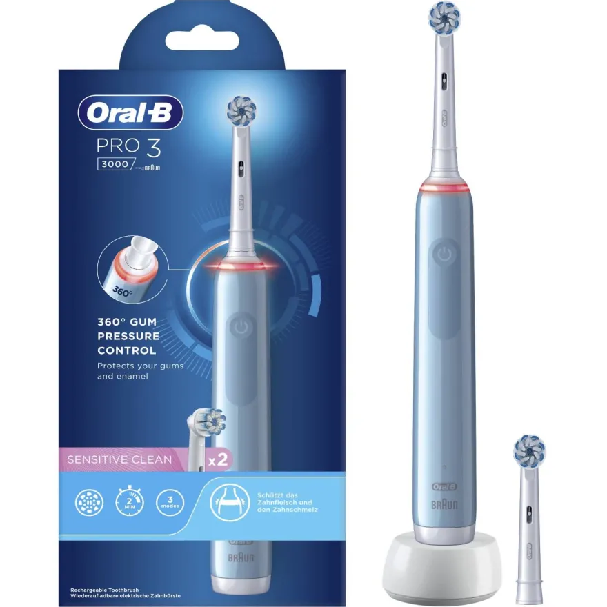Oral-b Pro-3 3000 Blu Sensitive Lean Spazzolino Elettrico