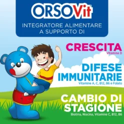 Orsovit Caramelle Gommose Integratore Multivitaminico Per Bambini Gusto Frutta 2 Pezzi