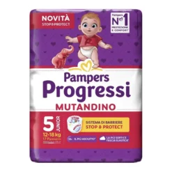 Pampers Progressi Mutandino Junior Taglia 5 12-18kg 17 Pezzi