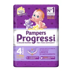 Pampers Progressi Pannolini Primi Movimenti Taglia 4 Maxi 7-18kg 21 Pezzi