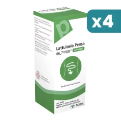 Pensa Lattulosio Sciroppo Trattamento Stitichezza 4 confezioni da 180ml