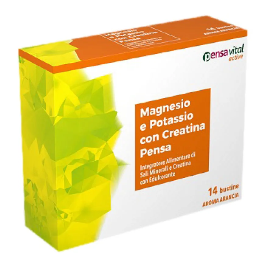 Pensa Magnesio E Potassio Con Creatina Integratore Arancia 14 Bustine